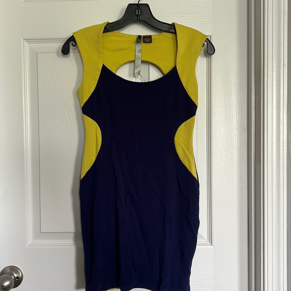 Body con dress with a back cut out